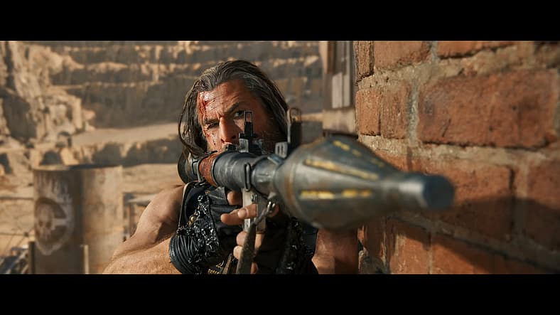 Warlord Dementus (Chris Hemsworth) prepares destruction in Furiosa: A Mad Max Saga (2024), Warner