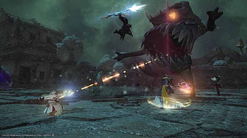 Adventurers take on the Decaying Gourmand in Final Fantasy XIV: A Realm Reborn (2013), Square Enix