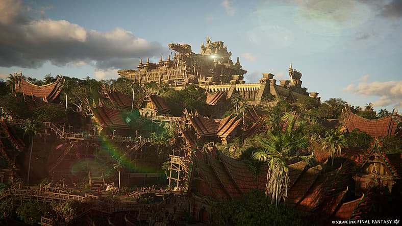 Something shines within the palace of Tuliyollal in Final Fantasy XIV: Dawntrail (2024), Square Enix