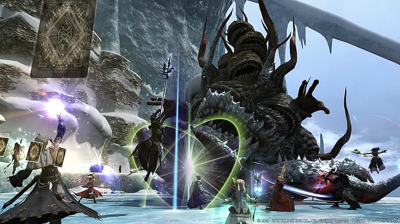 Adventurers work together to eradicate Copycat Cassie in Final Fantasy XIV: Stormblood (2017)