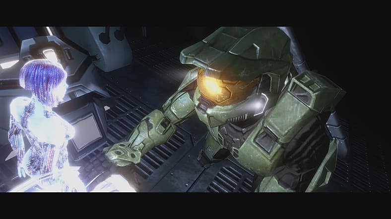 Master Chief and Cortana prepare for cryosleep in Halo 3 (2007), Bungie