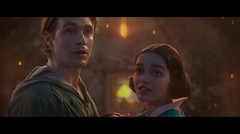 Jonathan (Andrew Burnap) and Snow White (Rachel Zegler) share a kiss, Snow White, Disney