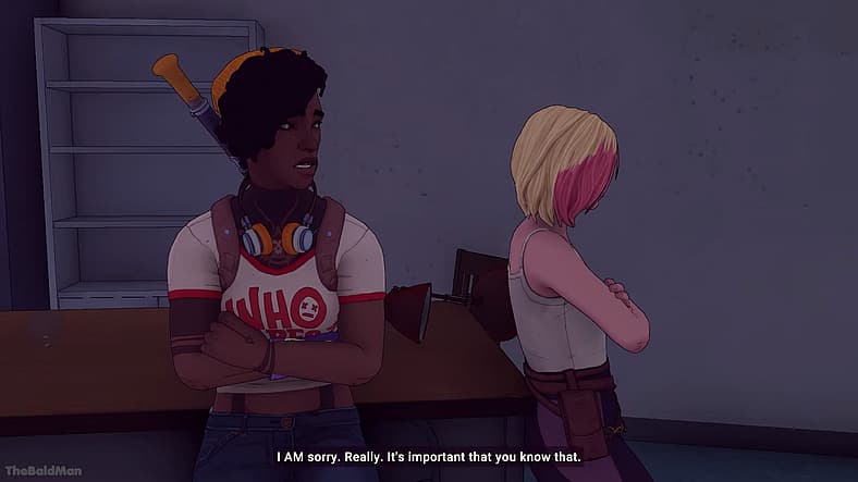 Pax and Ziggy attempt reconciliation in Dustborn (2024), Red Thread Games