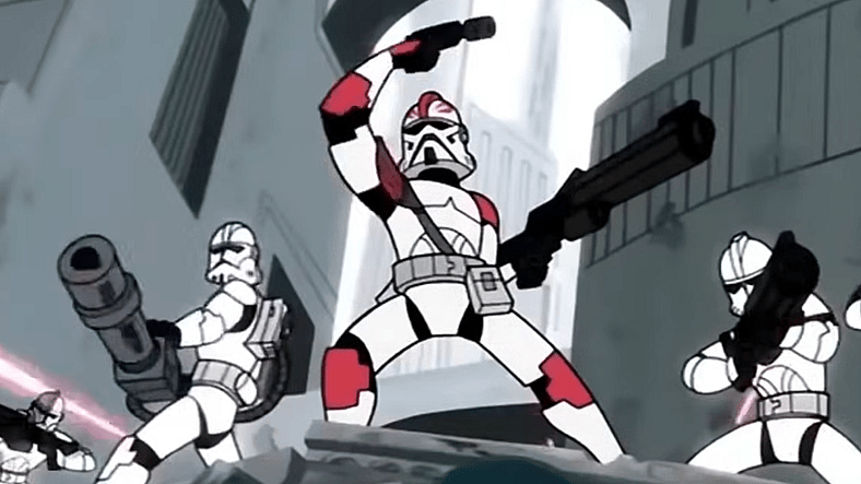 Captain Fordo (André Sogliuzzo) defends Sector Four in Star Wars: Clone Wars Chapter 23 (2005)