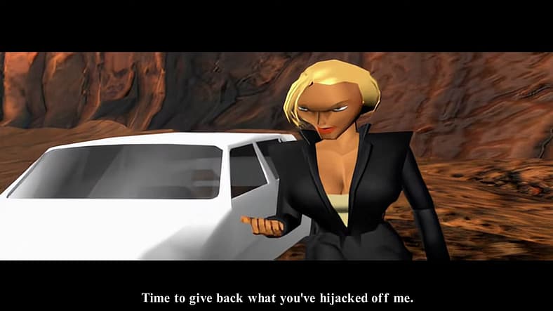 Natla demands Lara Croft hand over Atlantean artifact in Tomb Raider (1996), Eidos Interactive