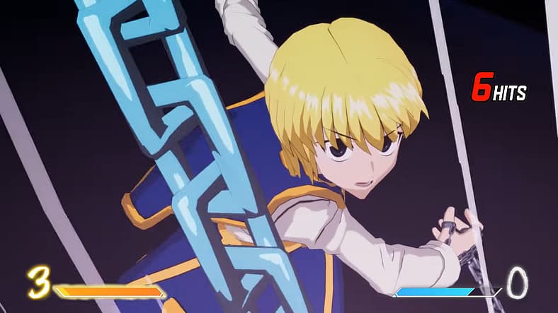 Kurapika (Miyuki Sawashiro) unleashes his chains in Hunter x Hunter Nen x Impact (2025), Eighth Co