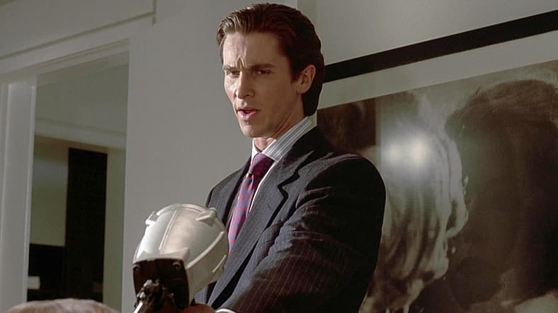 Patrick Bateman contemplates shooting Jean in American Psycho (2000), Lionsgate Films