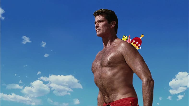 SpongeBob and Patrick get help from David Hasselhoff in The SpongeBob SquarePants Movie (2004)