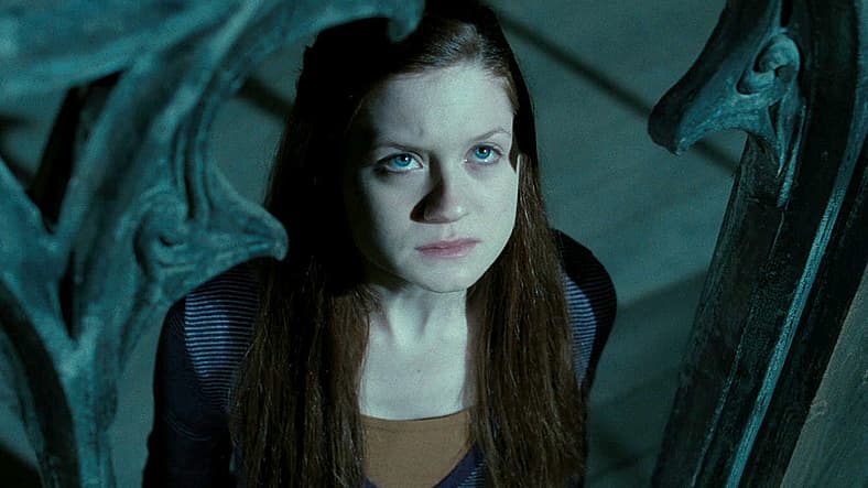 Ginny watches Lord Voldemort attempt to break down Hogwarts' shield in Harry Potter and the Deathly