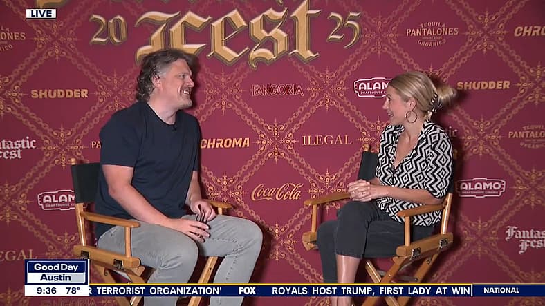 Director Johannes Roberts discusses Primate with Tierra Neubaum of Fox 7 Austin (2025), YouTube