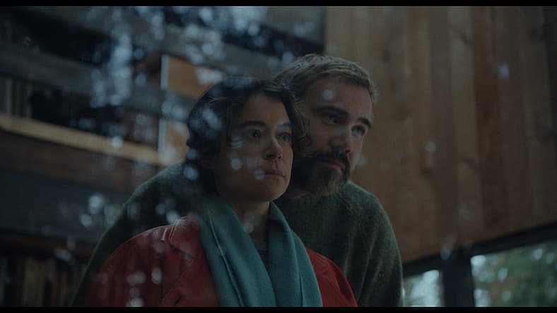 Tatiana Maslany and Rossif Sutherland as Liz and Malcolm in Keeper (2024), NEON