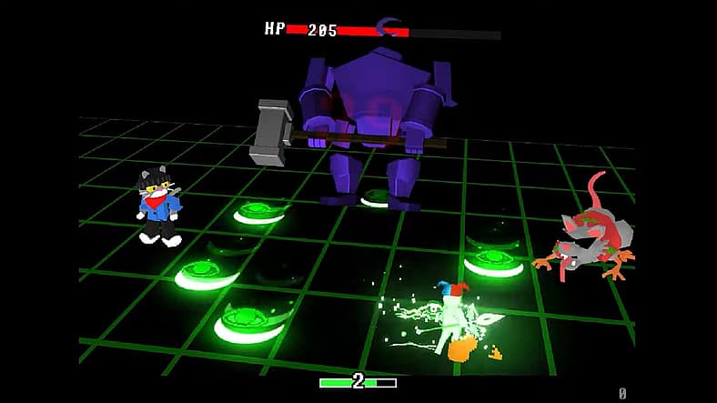 Knight fights the soul with cat and rat companions in Everhood 2 (2025), Foreign Gnomes