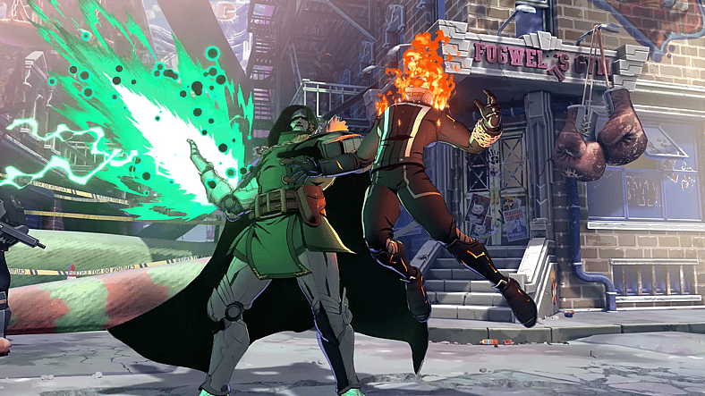Dr. Doom (TBA) grabs Ghost Rider (TBA) in Marvel Tōkon: Fighting Souls (2026), Sony Interactive
