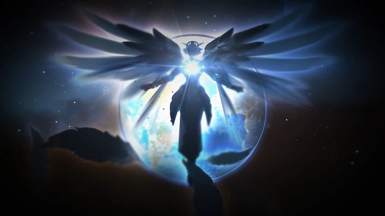 Mercy does a Wing Gundam Zero impression in Overwatch 2 (2022), Blizzard Entertainment