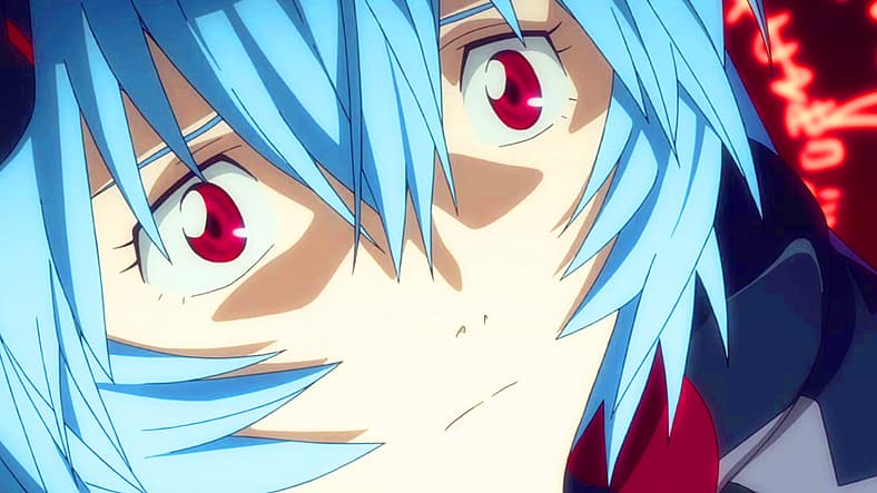 Rei Ayanami stares as Third Impact begins in Evangelion: 3.0 You Can (Not) Redo (2014), Studio Khara