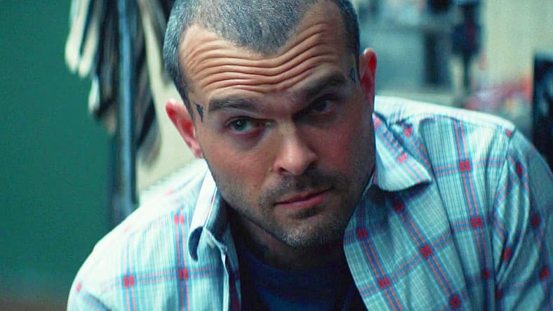 Ezekiel Stane (Alden Ehrenreich) fights The Hood's (Anthony Ramos) programming in Ironheart Season