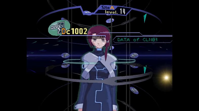 Lain accesses The Wired for the first time in Serial Experiments Lain (1998), Pioneer LDC