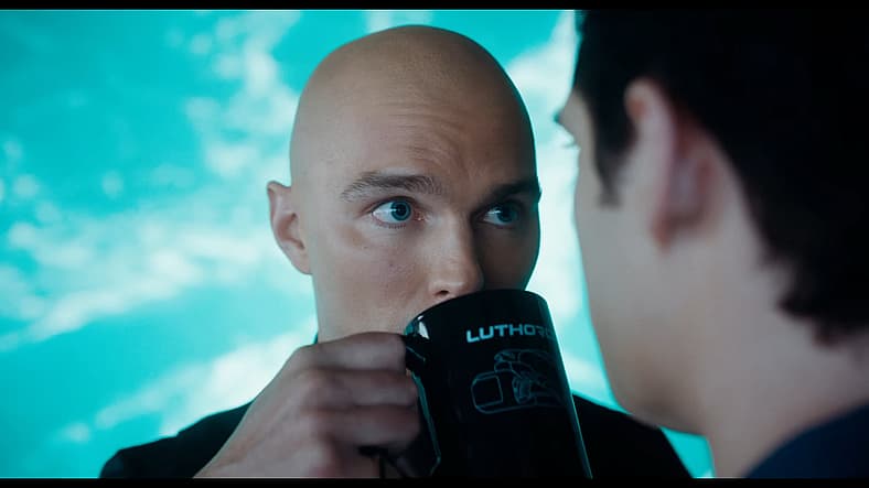 Lex Luthor (Nicholas Hoult) taunts Superman (David Corenswet) in Superman (2025), DC Studios