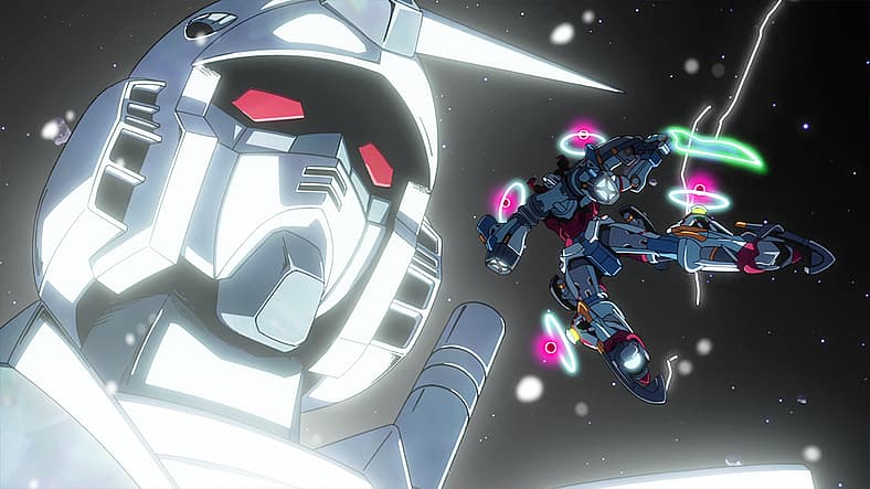 Machu stops Shuji from destroying past, present, future in Mobile Suit Gundam GQuuuuuuX Episode 12