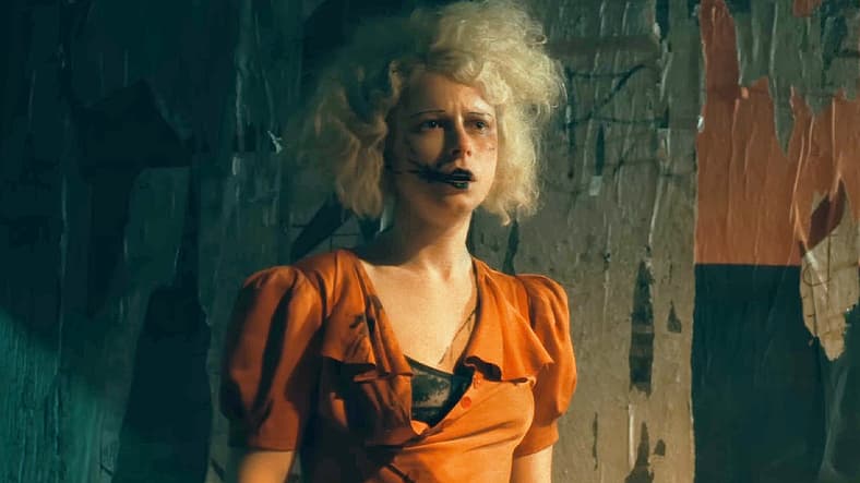 The Bride (Jessie Buckley) attempts to grapple with her new existence in The Bride! (2026), Warner