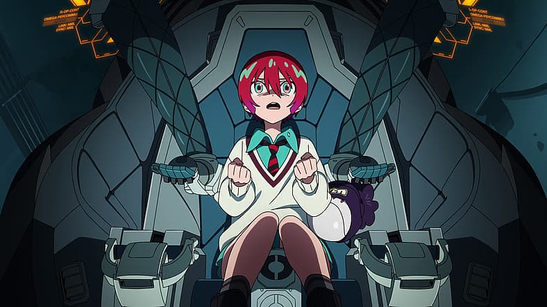 Machu rushes into GQuuuuuuX cockpit in Mobile Suit Gundam GQuuuuuuX Episode 1 "The Red Gundam"