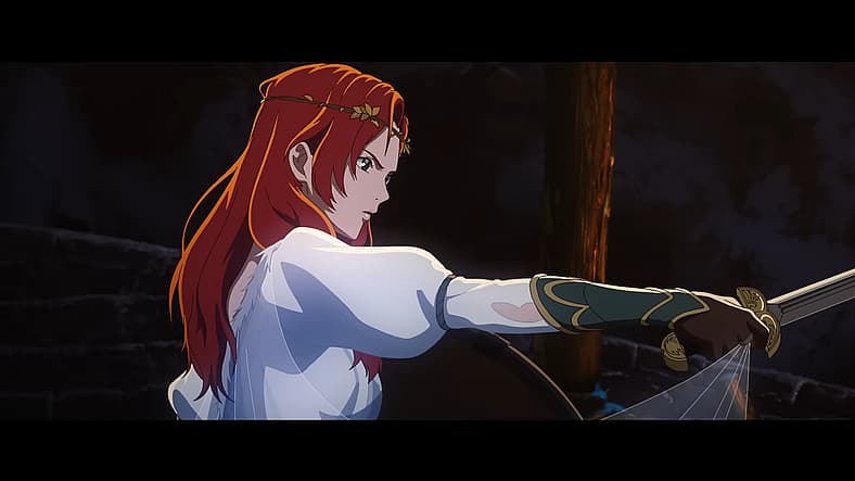 Hèra proves herself a capable warrior in The Lord of the Rings: The War of the Rohirrim (2024)
