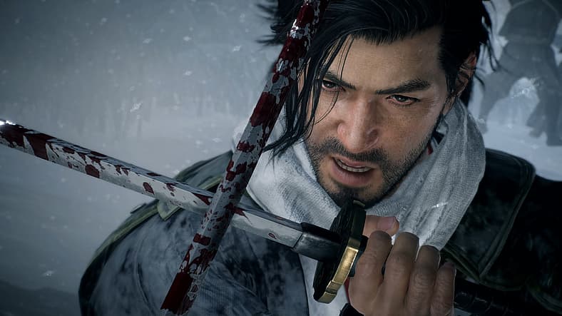Ryoma crosses swords with the Blade-Twin in Rise of the Ronin (2024), Team Ninja