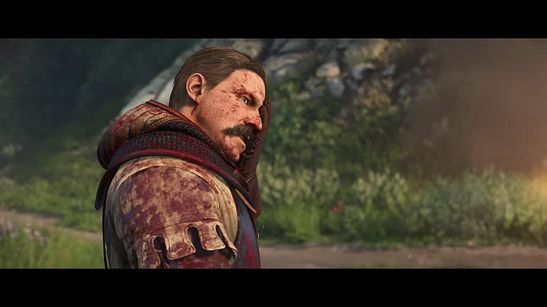 Markvart von Aulitz receives a battle wound in Kingdom Come: Deliverance II (2025), Warhorse Studios