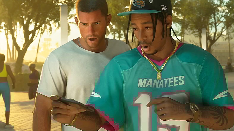 Jason (TBA) catches an unfortunate livestream update in Grand Theft Auto VI (2026), Rockstar Games