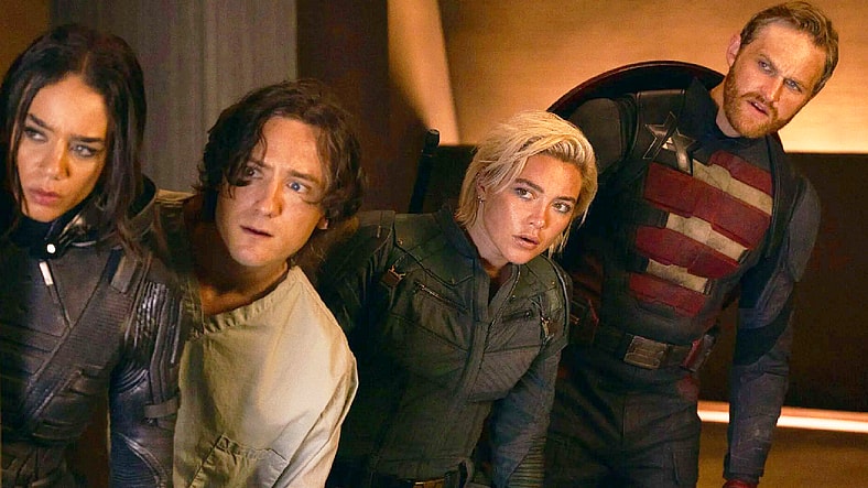 The titular team does their best 'Scooby-Doo' impression in Thunderbolts (2025), Marvel Entertainment