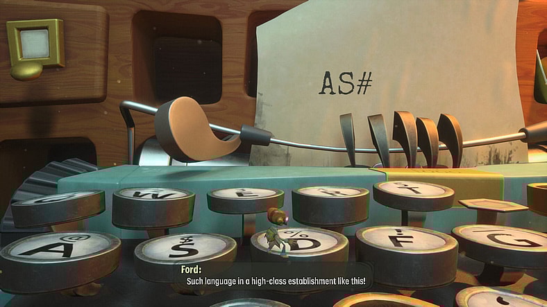 The player tries- and fails- to type out a naughty word in Psychonauts 2 (2021), Xbox Game Studios