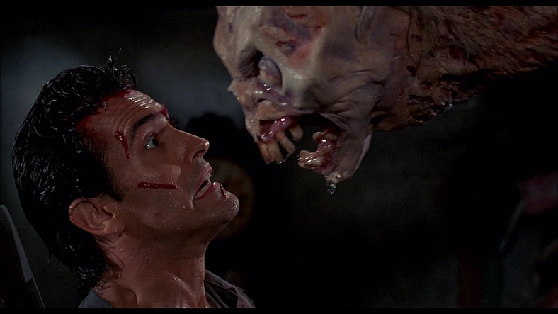 It's Ash (Bruce Campbell) vs evil dead, yet again, in Evil Dead II: Dead by Dawn (1987), Renaissance Pictures