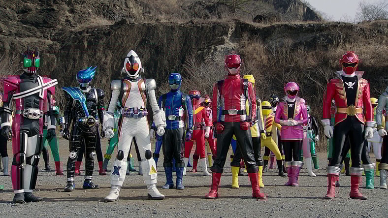 The forces of evil have met their match in Kamen Rider × Super Sentai: Super Hero Taisen (2012), Toei Co. Ltd.