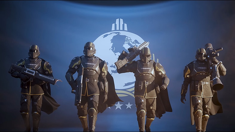 A quarter of Helldivers stand for freedom in Helldivers 2 (2024), Sony Interactive Entertainment