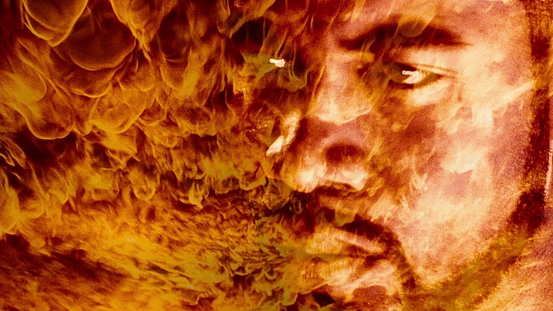 Michael Jai White sees where there's fire... there's fire, in Spawn (1997), New Line Cinema