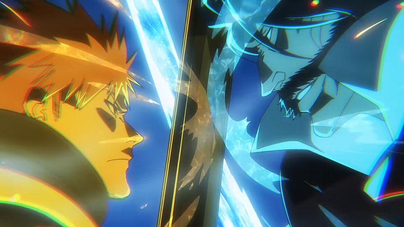 Ichigo Kurosaki (Masakazu Morita) clashes with Yhwach (Takayuki Sugo) in Bleach: Thousand-Year Blood War Part 3 - The Conflict (2024), Pierrot