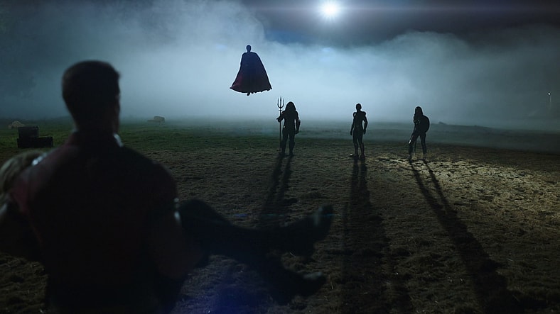 Peacemaker (John Cena) tells The Justice League to piss off in Peacemaker Season 1 Episode 8 "It's Cow or Never" (2021), Warner Bros. Entertainment via HBO Max