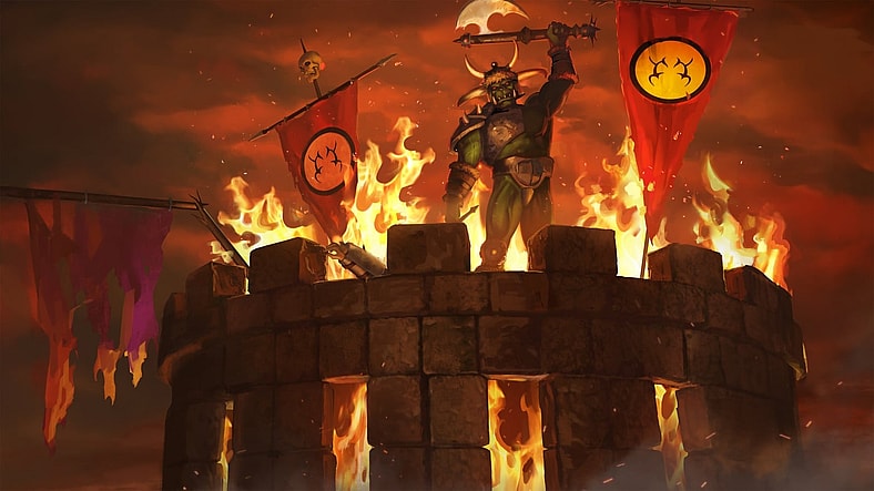 The player is promoted to the rank of Orc Warlord in Warcraft II: Tides of Darkness Remastered (2024), Blizzard Entertainment