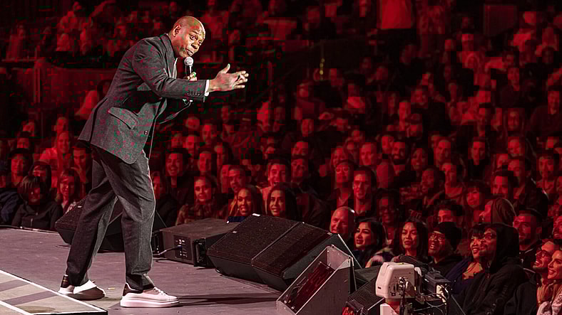Dave Chappelle takes the stage at the Hollywood Bowl for Netflix Is A Joke (2022), Netflix