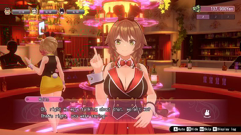 Kana (Mio Hoshitani) resumes her conversation with the player in Bunny Garden (2024), qureate