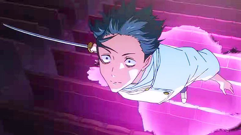 Yuta Okkotsu (Megumi Ogata/Kayleigh Mckee) gives chase to Yuji Itadori (Junya Enoki/Adam McArthur) in Jujutsu Kaisen: Execution (2025), MAPPA