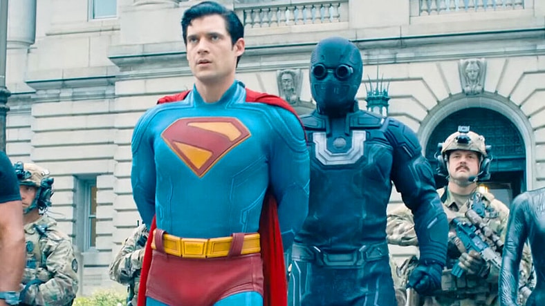 Ultraman (TBA) takes Superman (David Corenswet) into custody in Superman (2025), DC Studios