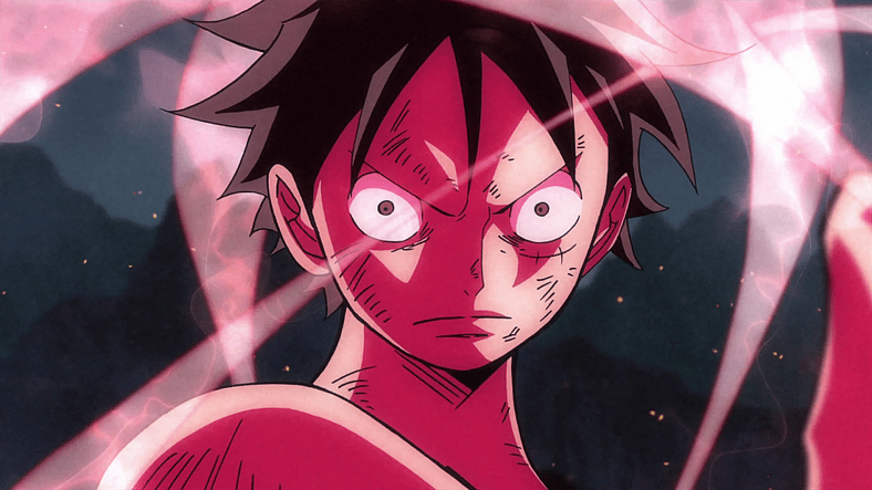 Monkey D. Luffy (Mayumi Tanaka) prepares to bring an end to his fight with Z (Hōchū Ōtsuka) in One Piece Film: Z (2012), Toei Animation