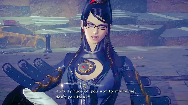 A familiar version of Bayonetta (Atsuko Tanaka) joins the fight against the Arch-Iridescent in Bayonetta 3 (2022), PlatinumGames