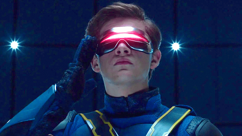 Cyclops (Tye Sheridan) dons his uniform for the first time in X-Men: Apocalypse (2016), Marvel Entertainment