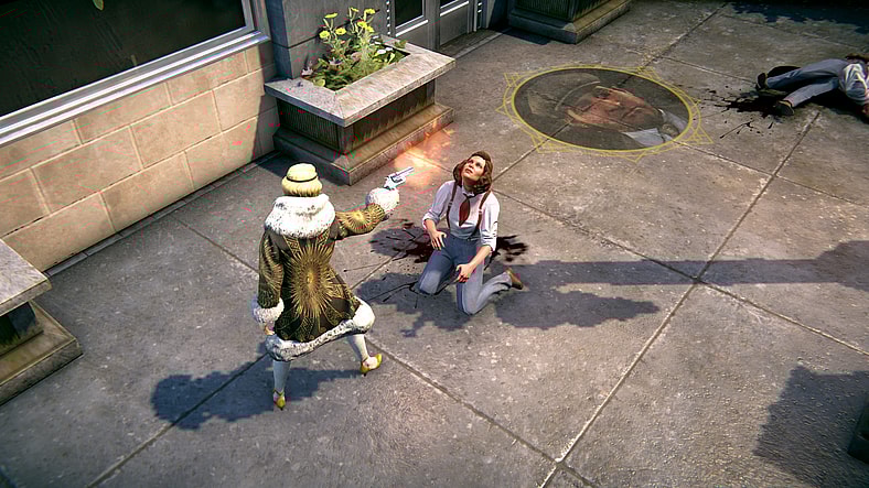 Goldie Garneau (Liana Bdewi) executes a rival in Empire of Sin (2020) Paradox Interactive