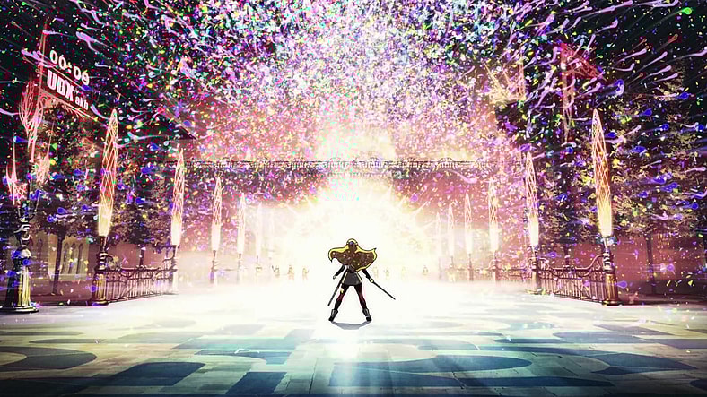 Asuna (Tomatsu Haruka) puts a dazzling end to Kagachi the Samurai Lord in Sword Art Online The Movie -Ordinal Scale- (2017), A-1 Pictures