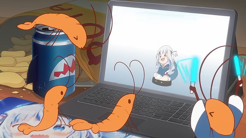 Chumbuds watch Gura's stream in blue horizon!! - Gawr Gura, YouTube