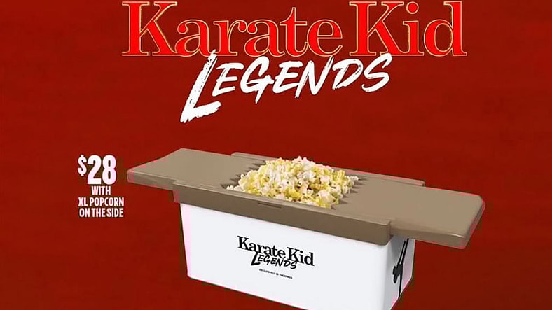 Cinemark's Karate Kid: Legends (2025) chop popcorn bucket