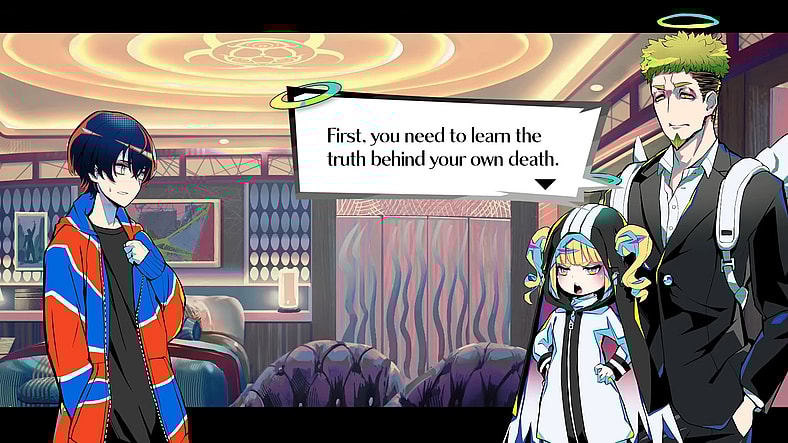 Rei Shimobe (Mitsuka Saiga) receives his first assignment from Himeru (Aoi Yuuki) and Mikotoru (Toshiyuki Morikawa) in Shuten Order (2025), Too Kyo Games